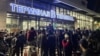 DAGESTAN -- Local people are seen during a pro-Palestinian rally at the Makhachkala Airport after the arrival of a scheduled flight from Tel Aviv.