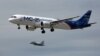 Russia -- A view shows an An MS-21 medium-range passenger plane, produced by Irkut Corporation, during a flight in Irkutsk, May 28, 2017