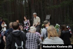 Юрий Дмитриев на Дне памяти в Сандармохе, 2016 год. Фото: Надежда Киселева